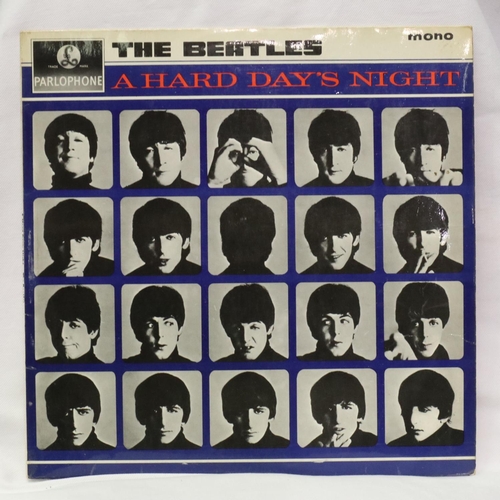 463 - The Beatles Hard Days Night, black and yellow label, XEX481-3N PMC 1230. Good used/played condition,... 