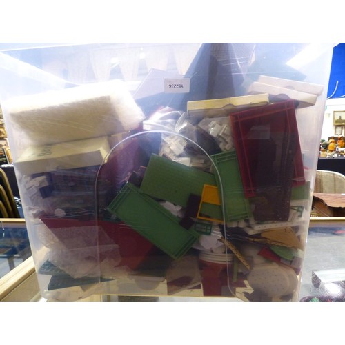 2126 - Large quantity of Bayko pieces , bricks, roof, bases, windows, doors, books etc. Contains three stor... 