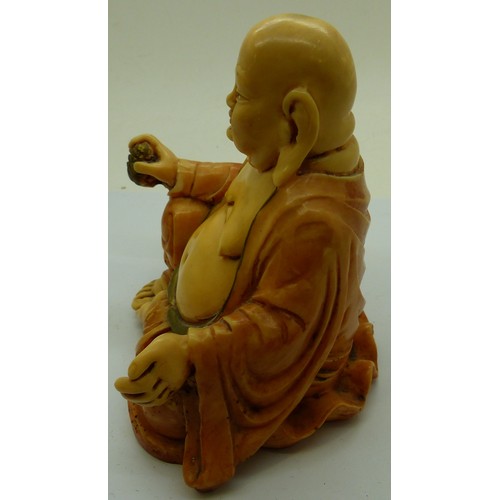 297 - Resin Buddah and Japanese gong, Excellent condition, no crazing and no chips, cracks or visible rest... 