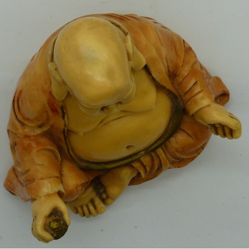 297 - Resin Buddah and Japanese gong, Excellent condition, no crazing and no chips, cracks or visible rest... 