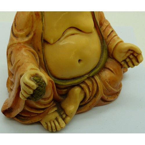 297 - Resin Buddah and Japanese gong, Excellent condition, no crazing and no chips, cracks or visible rest... 