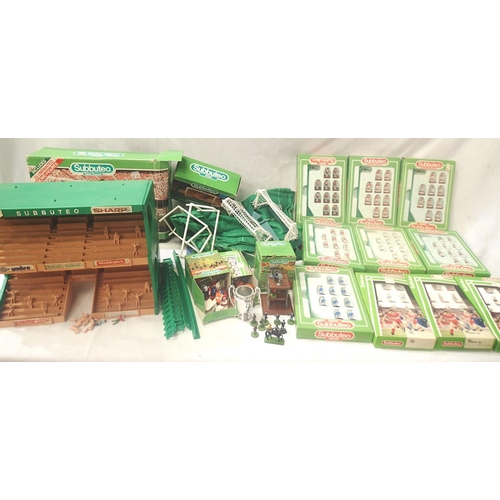 2005 - Quantity of Subbuteo items, including Grandstand, Tv stand, coals, mats etc. Plus ten boxed teams; S... 