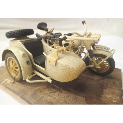 2024 - Polistic BMW R75 with sidecar and reverse gear, Africa Corps 39-45, in very good condition, mounted ... 