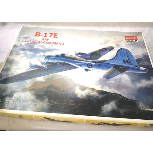 2060 - Academy Minicraft 1/72 scale kit, B-17E, RAF coastal command. Appears complete, contents unchecked, ... 