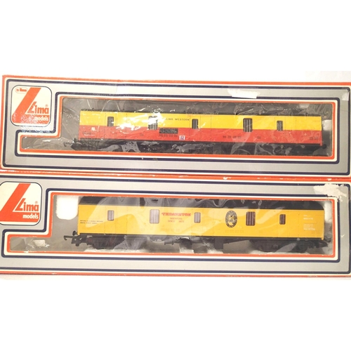 2092 - Two Lima OO scale G.U.Vs satlink western and Theakstons. Both in excellent condition, boxes have wea... 