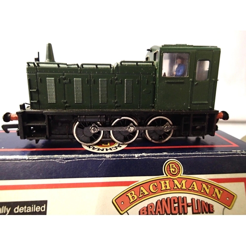 2118 - Bachmann 31-350 class 03 diesel, BR Green, unnumbered, painted rods, goods condition, box with wear.... 