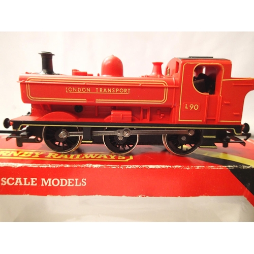 2119 - Hornby Pannier tank red, London Transport, L90, excellent condition, box is poor. P&P Group 1 (£14+V... 