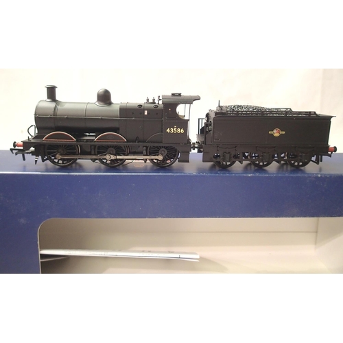 2123 - Bachmann 31-625Z class 3F locomotives, Black Late Crest,  43586, near mint condition, boxed, Keighle... 