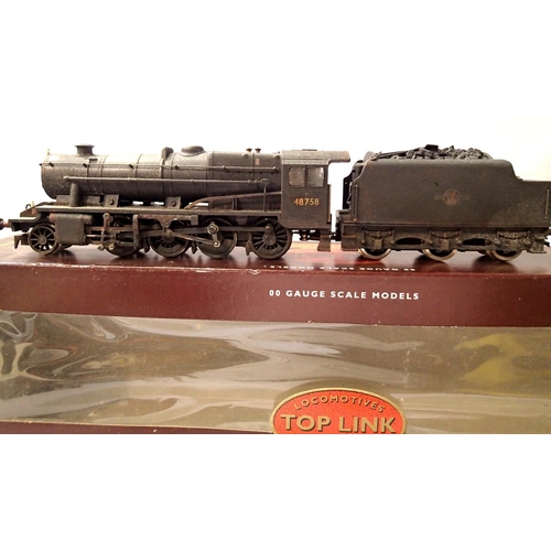 2137 - Hornby R2055 class 8F locomotive, renumbered and detailed by Morays Model Centre 48758, Black Late C... 