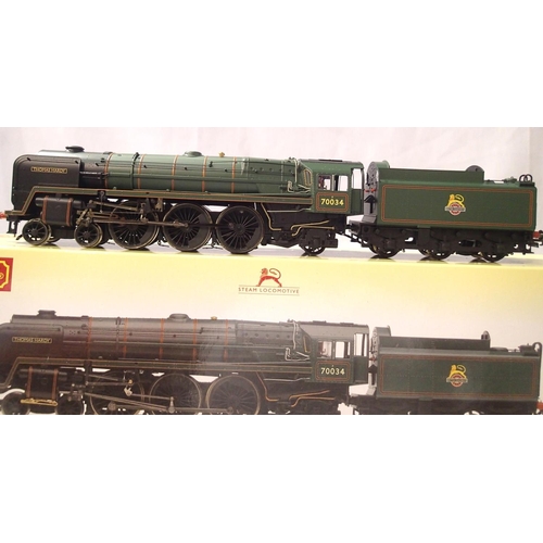 2139 - Hornby R3444 Britannia class locomotive Thomas Hardy, 70034, Green Early Crest, near mint condition,... 