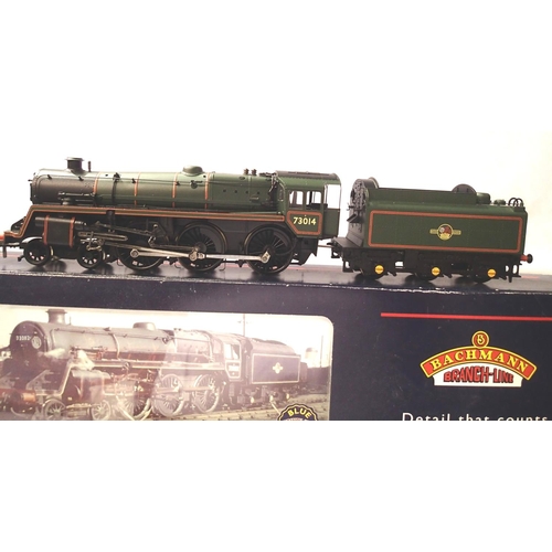 2145 - Bachmann 32-504 class 5MT, 73014 Green Late Crest, excellent condition, box with wear. P&P Group 1 (... 