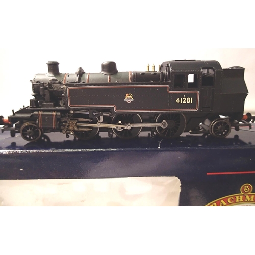 2154 - Bachmann 31-450B Ivatt tank 41281, Black Early Crest, excellent condition, box with wear. P&P Group ... 