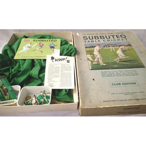 2181 - Subbuteo table cricket set, box containing players, pitch, book etc. appears incomplete but unchecke... 