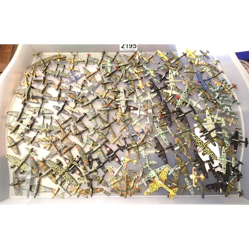 2195 - Approximately 150 Wargaming metal aircraft, finished to an excellent standard, various types and air... 