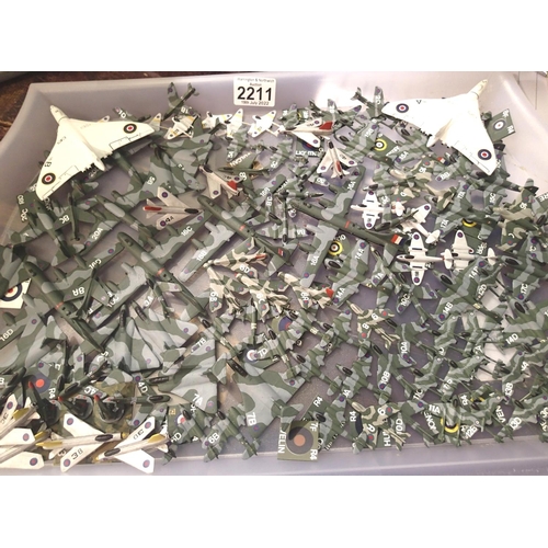 2211 - Selection of approximately 100 metal Wargaming air craft, mostly RAF colours, excellent standard of ... 