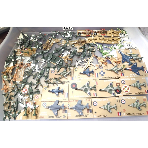 2213 - Selection of approximately eighty metal Wargaming air craft, various air forces, excellent standard ... 