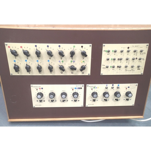 2252 - Model railway control panel containing two Gauge master UOS twin track with simulator panel mounted ... 