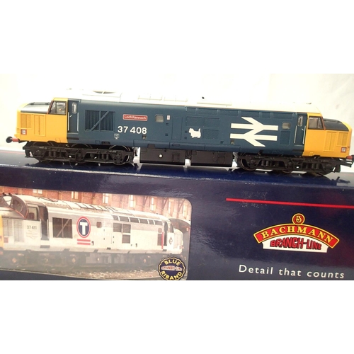 2294 - Bachmann 32-377, class 37 diesel Loch Rannoch 37408, blue. In very good to excellent condition, requ... 