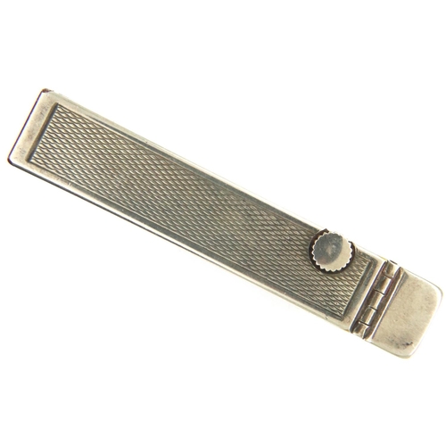 111 - Dunhill white metal gas lighter. P&P Group 1 (£14+VAT for the first lot and £1+VAT for subsequent lo... 