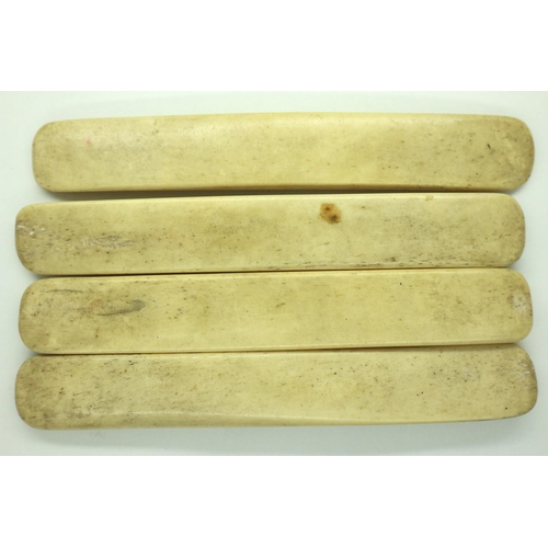 112 - Four whalebone early 19th century corset stays. P&P Group 1 (£14+VAT for the first lot and £1+VAT fo... 