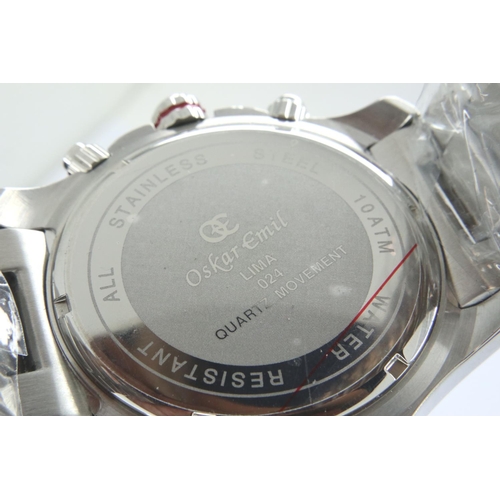 124 - Oskar Emil: gents new old stock wristwatch, working at lotting. P&P Group 1 (£14+VAT for the first l... 