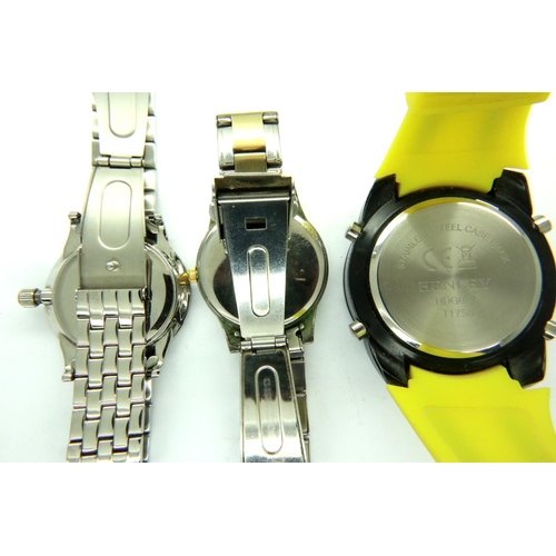 132 - Three quartz wristwatches. P&P Group 1 (£14+VAT for the first lot and £1+VAT for subsequent lots)