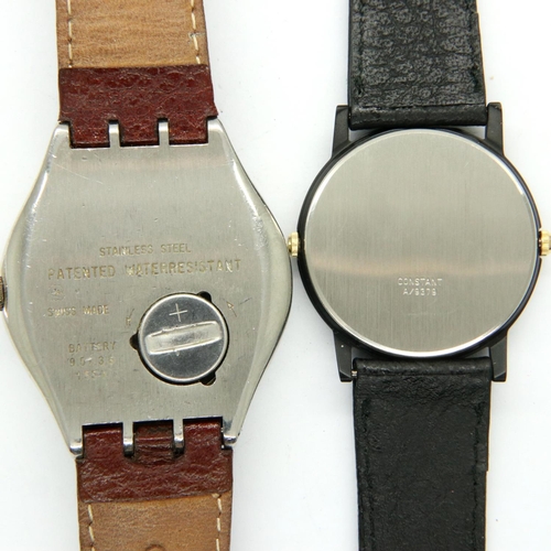 136 - Two boxed gents wristwatches, Constant and Swatch. P&P Group 1 (£14+VAT for the first lot and £1+VAT... 