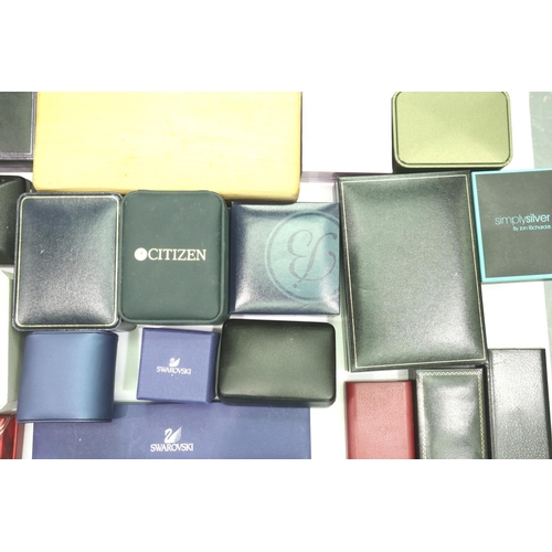 143 - Mixed jewellery and wristwatch boxes including Seiko. P&P Group 2 (£18+VAT for the first lot and £3+... 