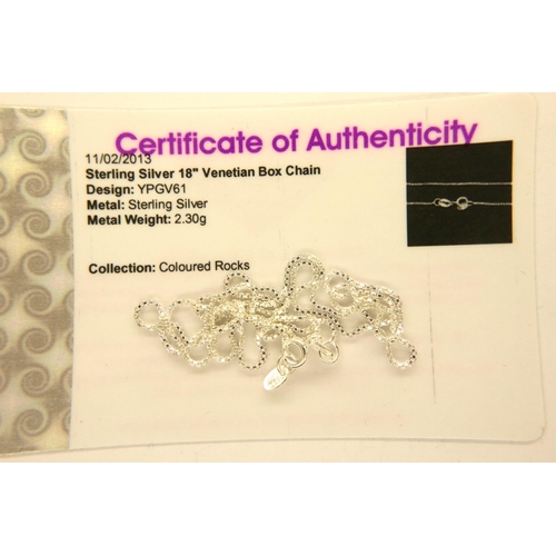 22 - Three silver box chains, each L: 45 cm (approximately). P&P Group 1 (£14+VAT for the first lot and £... 