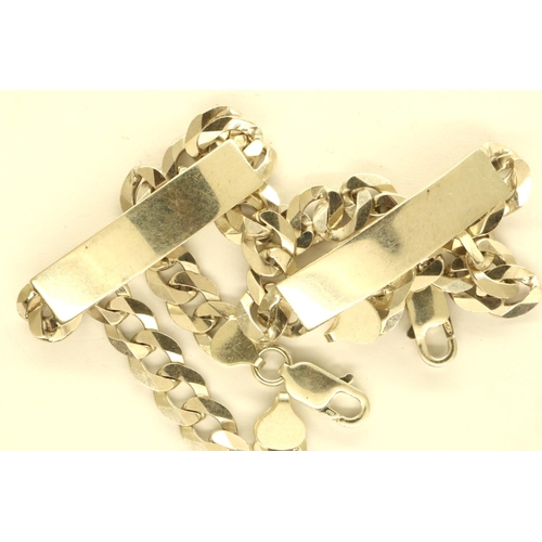 7 - Two 925 silver I.D. bracelets, combined 39g. P&P Group 1 (£14+VAT for the first lot and £1+VAT for s... 