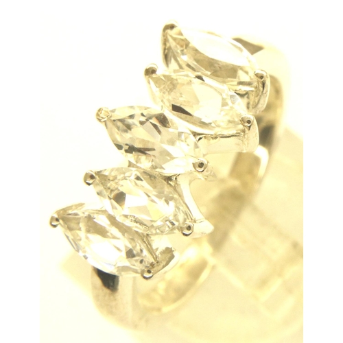 76 - Five 925 silver stone set rings, mixed sizes. P&P Group 1 (£14+VAT for the first lot and £1+VAT for ... 