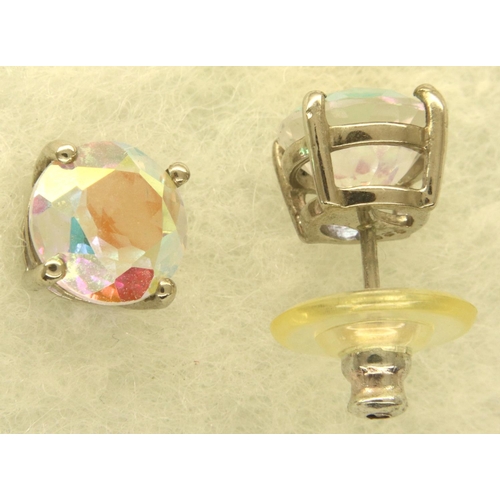 83 - Four mixed stone set pairs of earrings, with certificates. P&P Group 1 (£14+VAT for the first lot an... 