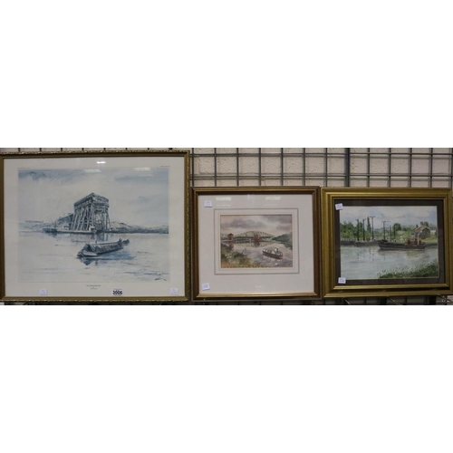 3006 - Alex Prowse (contemporary): limited edition lithograph, The Anderton Boat Lift, numbered 136/750 and... 