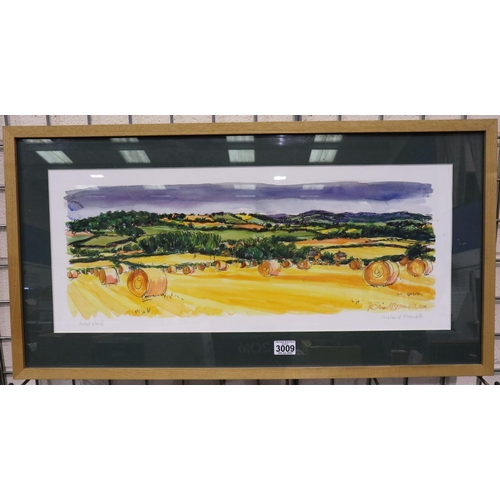 3009 - Richard Bramble (b. 1968): colour print, Farmers Field, each pencil signed, 70 x 30 cm. Not availabl... 