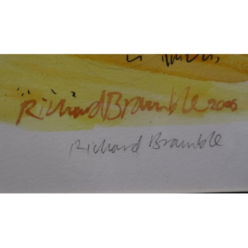 3009 - Richard Bramble (b. 1968): colour print, Farmers Field, each pencil signed, 70 x 30 cm. Not availabl... 