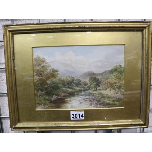 3014 - E S Lee (19th century): watercolour, Pass of Leny Callander, 15 x 20 cm. Not available for in-house ... 