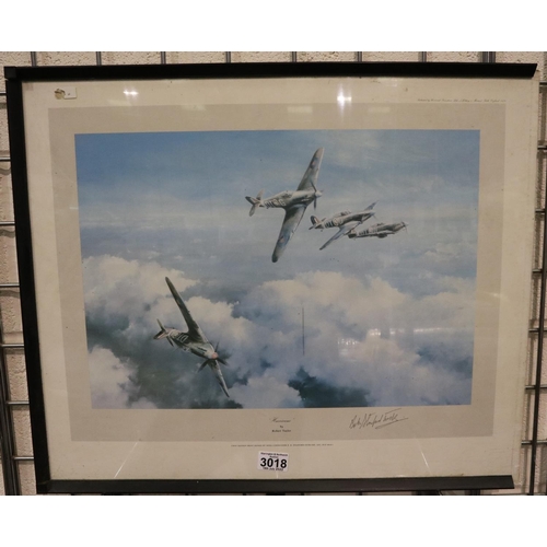 3018 - Robert Taylor (b. 1946): first edition print, Hurricane, pencil signed by Wing Commander Robert Stan... 