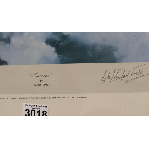 3018 - Robert Taylor (b. 1946): first edition print, Hurricane, pencil signed by Wing Commander Robert Stan... 