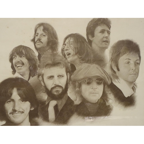 3035 - Chaplan (20th century): limited edition print circa 1979, The Beatles, numbered 541, published Illin... 