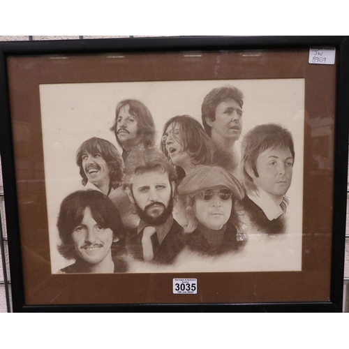 3035 - Chaplan (20th century): limited edition print circa 1979, The Beatles, numbered 541, published Illin... 