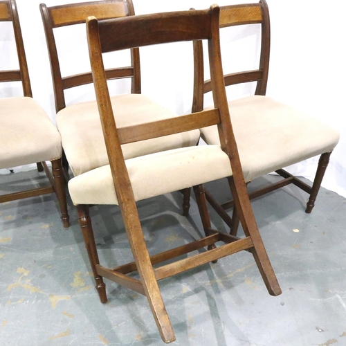 3078 - Set of four 19th century walnut dining chairs. Not available for in-house P&P, contact Paul O'Hea at... 