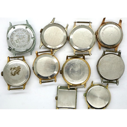 158 - Ten mixed gents mechanical wristwatches, not working at lotting. P&P Group 1 (£14+VAT for the first ... 