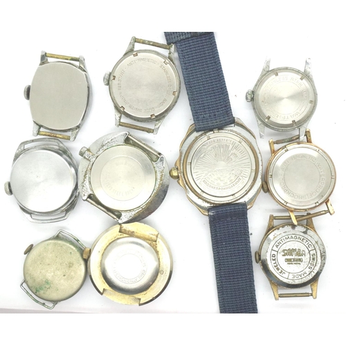 161 - Ten mixed mechanical wristwatches, not working at lotting. P&P Group 1 (£14+VAT for the first lot an... 