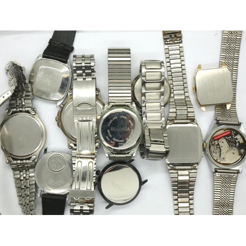 163 - Ten mixed gents quartz wristwatches, including Seiko and Avia. P&P Group 1 (£14+VAT for the first lo... 