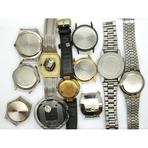 165 - Ten mixed gents quartz wristwatches, not working at lotting. P&P Group 1 (£14+VAT for the first lot ... 