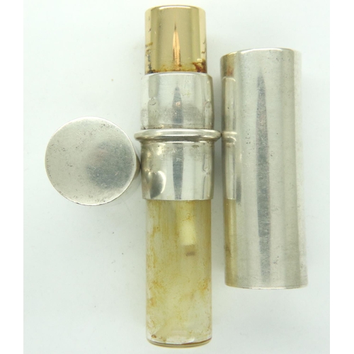 190 - Hallmarked silver perfume atomiser, H: 80 mm, 40g. P&P Group 1 (£14+VAT for the first lot and £1+VAT... 