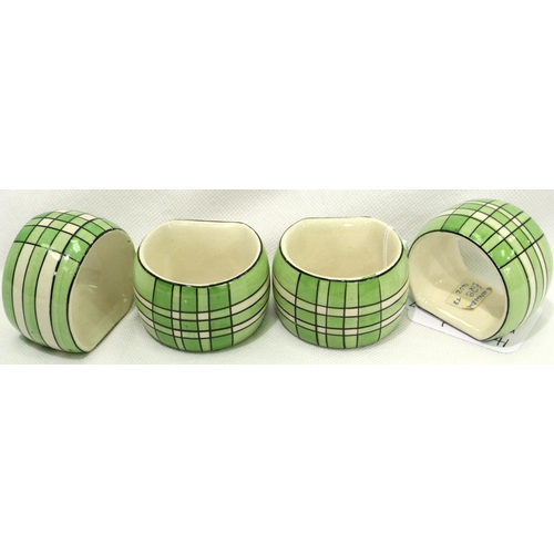 213 - Set of four Crown Devon Fieldings napkin rings, no cracks, chips or visible restoration. P&P Group 1... 