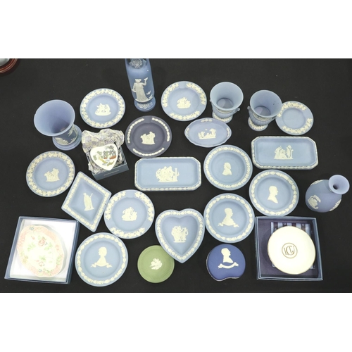 228 - Twenty five pieces of jasperware and further boxed Wedgwood items. Not available for in-house P&P, c... 