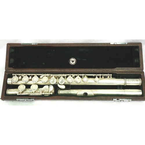 390 - A Sonata NS flute by Rudall, Carte and co London. P&P Group 2 (£18+VAT for the first lot and £3+VAT ... 