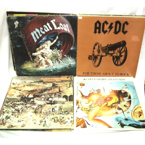 395 - Mixed LPs to include ACDC (5) and Black Sabbath. Good condition age related marks to some sleeves. P... 